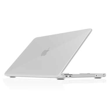 Studio Case for MacBook Neo Silver With Clear Case Rear Left Angle View#color_clear