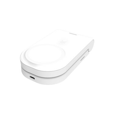 ChargeTree Mag qi2 In White Front View Folded#color_white