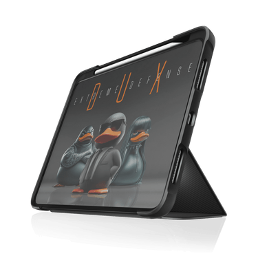 Dux Ultra Case for iPad Air 11" M4/M3/M2/5th/4th gen In Black Front Left Angle View#color_black